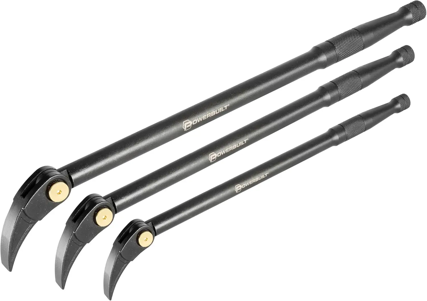 

3-Piece Pry Bar Set with Indexable Head, 10/12/15 Inch for Automotive, Construction & Woodworking