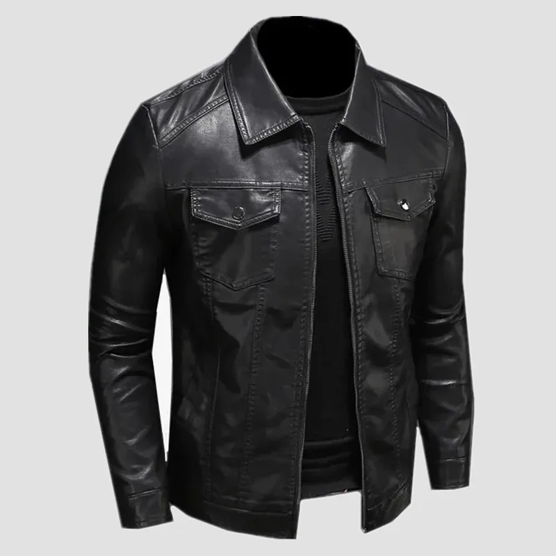 

Fashion Trend Personalized Leather Jacket Men Motorcycle Leather Jacket Men Bomber Leather Coat Winter Clothing