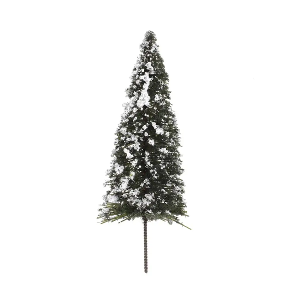 MagiDeal 10 Pz 1/150 Bianco Verde Scuro Paesaggio Paesaggio Modello Alberi di Cedro per Treno Pista Modello di Edificio Layout Prop 8 cm