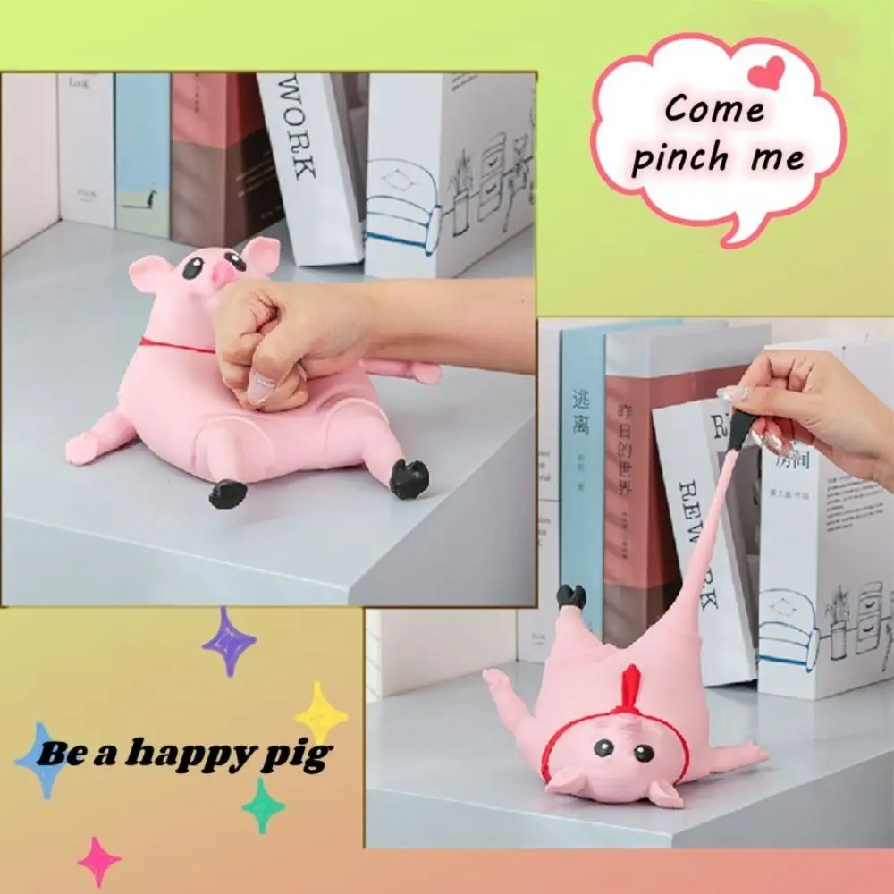 Cartoon Squeeze Rosa Schweine Antistress Spielzeug Elastische Verdickte Squeeze Tier Puppen Piggy Puppe Stress Relief Spielzeug Kinder Geschenke