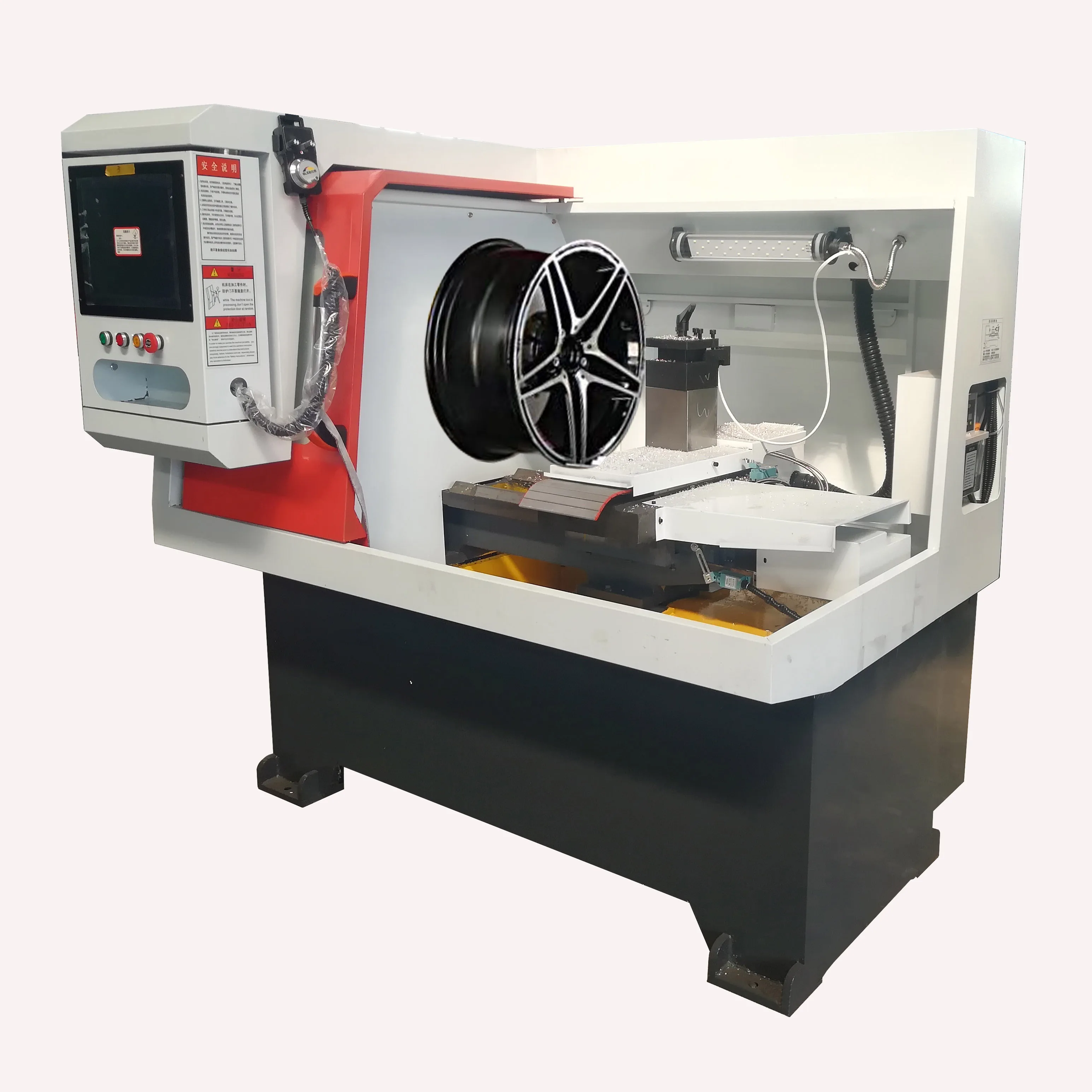 2026-Car Lathe Rim Aluminium Alloy Rim Diamond Cutting Machine Rim Refurbish CNC Wheel Straightening Repair Machine