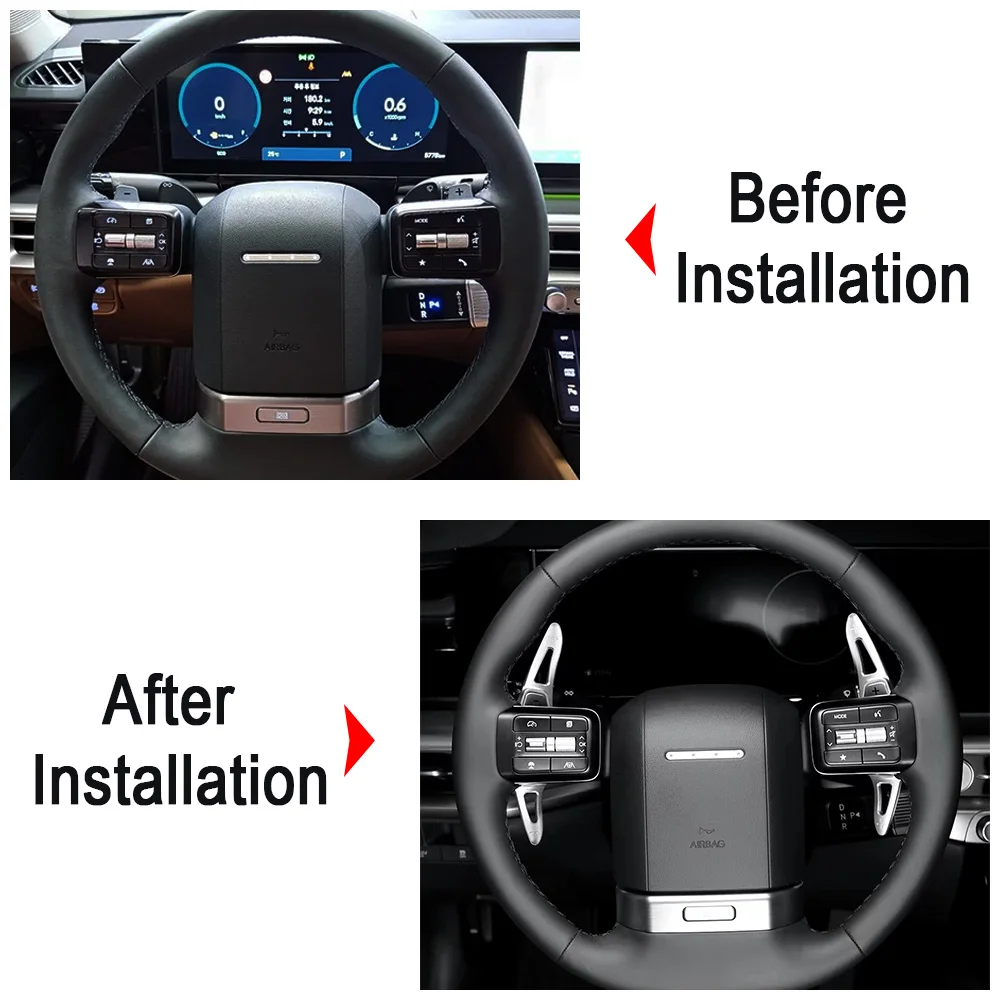 Shift Paddle For Hyundai Grandeur Hybrid GN7 2022-2026 Car Steering Wheel Gear Extension Shifter DSG Stickers Accessories