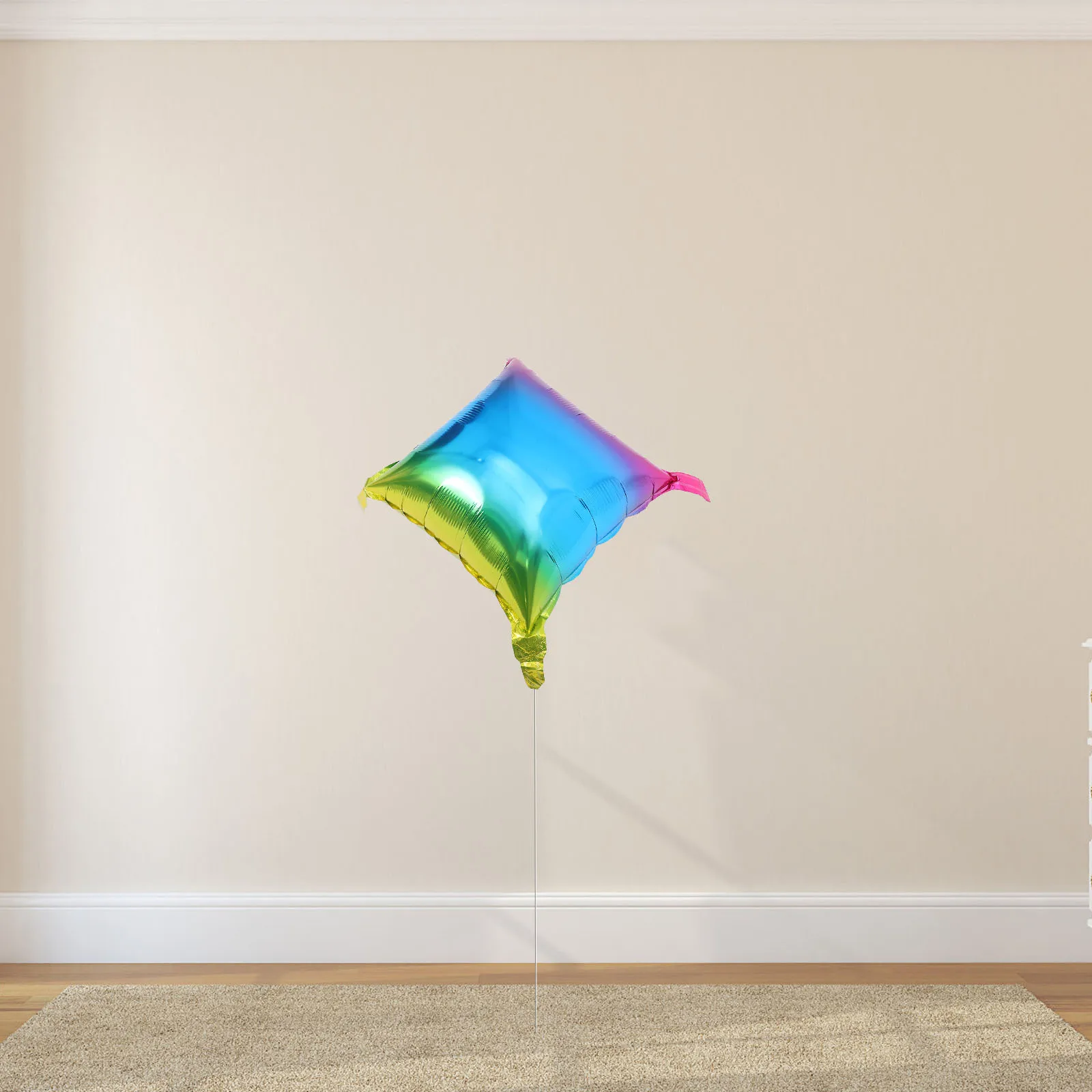 

6pcs Gradient Square Balloons Aluminum Foil Party Decorative Balloons For Birthday Baby Shower Scene Decoration Small Inflatable