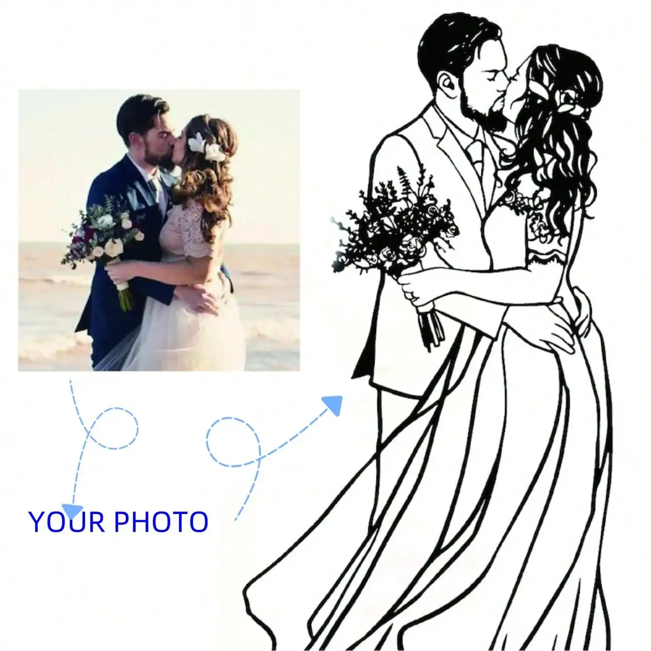 

Custom Metal Photo Art, Laser Cut Iron Portrait, Personalized Gift, Family Picture Sculpture, Wall Decor Housewarming