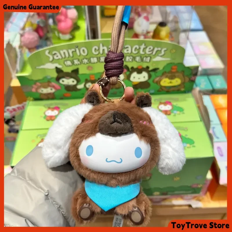 Персонажи Sanrio, буддийская капибара, серия слепая коробка, виниловое лицо, плюшевая аниме-фигурка Kt Cinnamoroll Melody Kuromi Pom Pom Purin