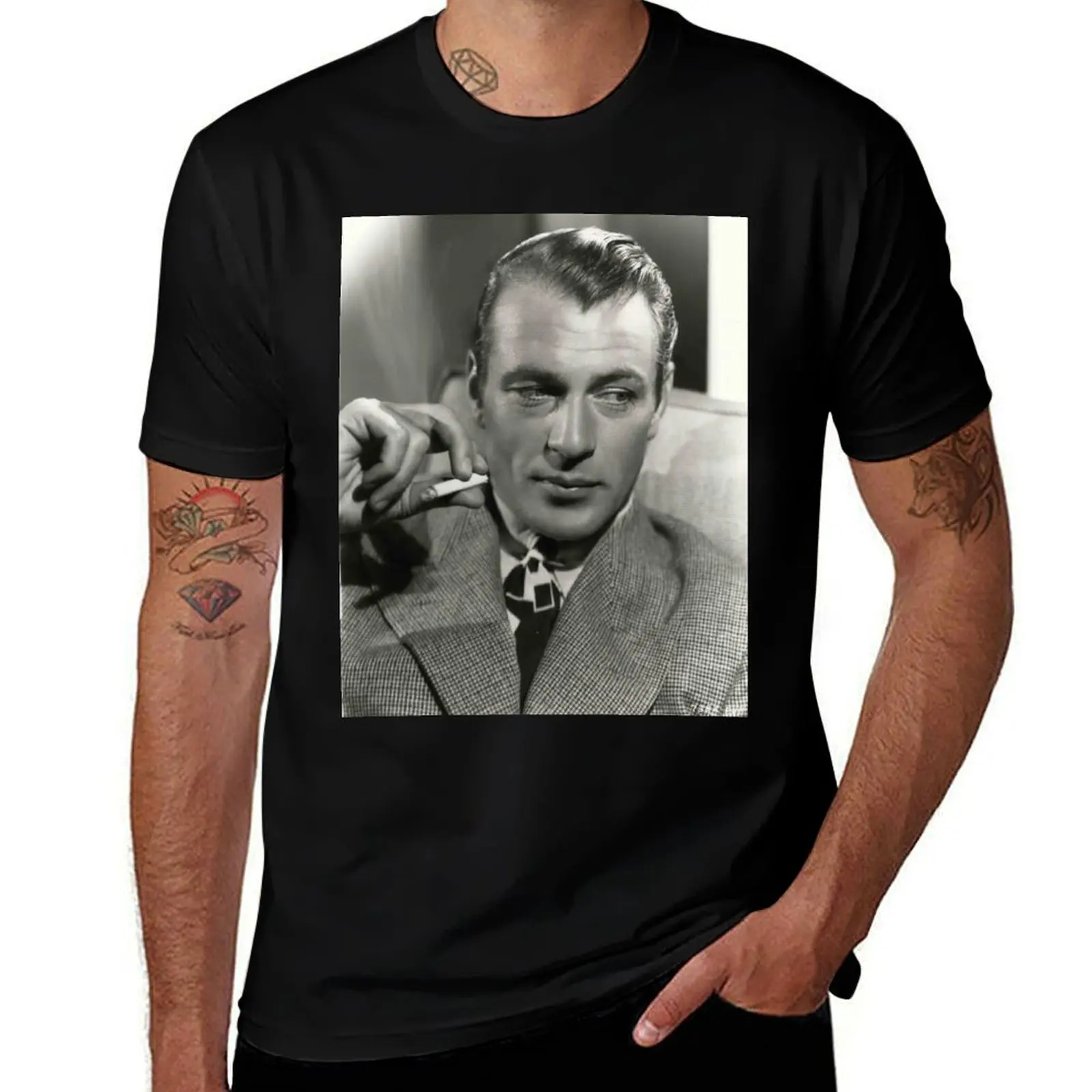 

Gary Cooper cute T-Shirt t shirt man cotton cotton tshirt 100% T-Shirt