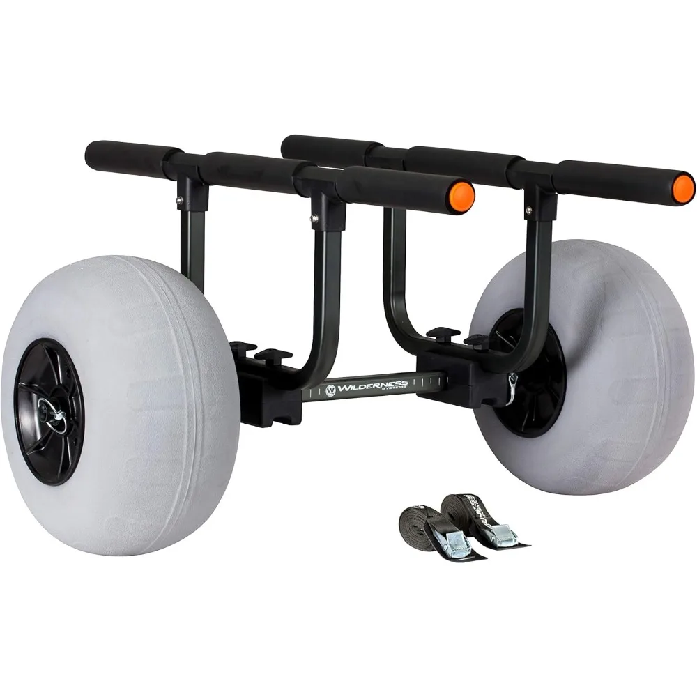 Heavy Duty Kayak Cart | Inflatable Beach Wheels | 330 Lb Weight Rating | for Kayaks and Canoes