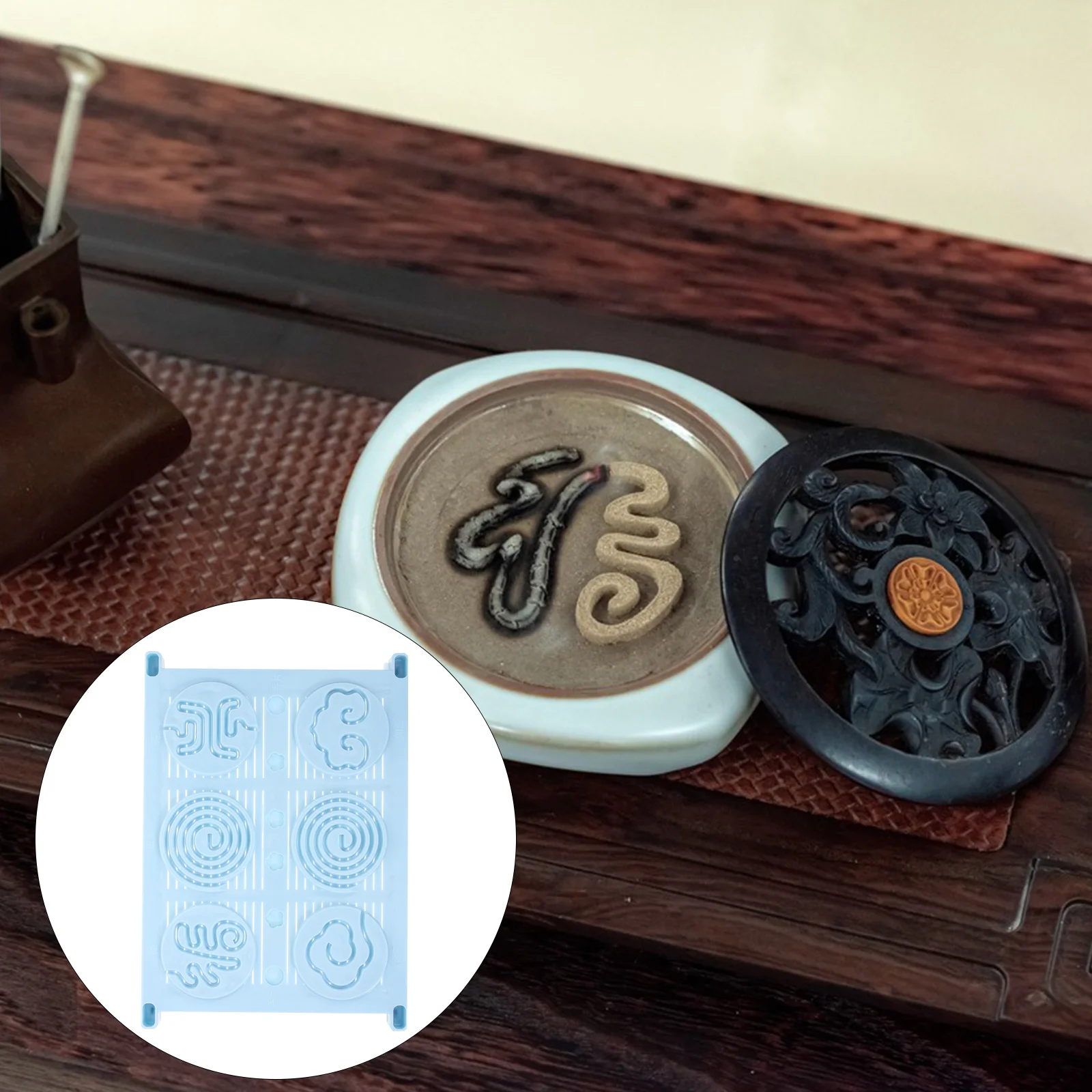

Incense Making Mold Plastic Tray DIY Kit for Cone Coil Line Stick Making Easy Clean Accessories Incense Cone Tray