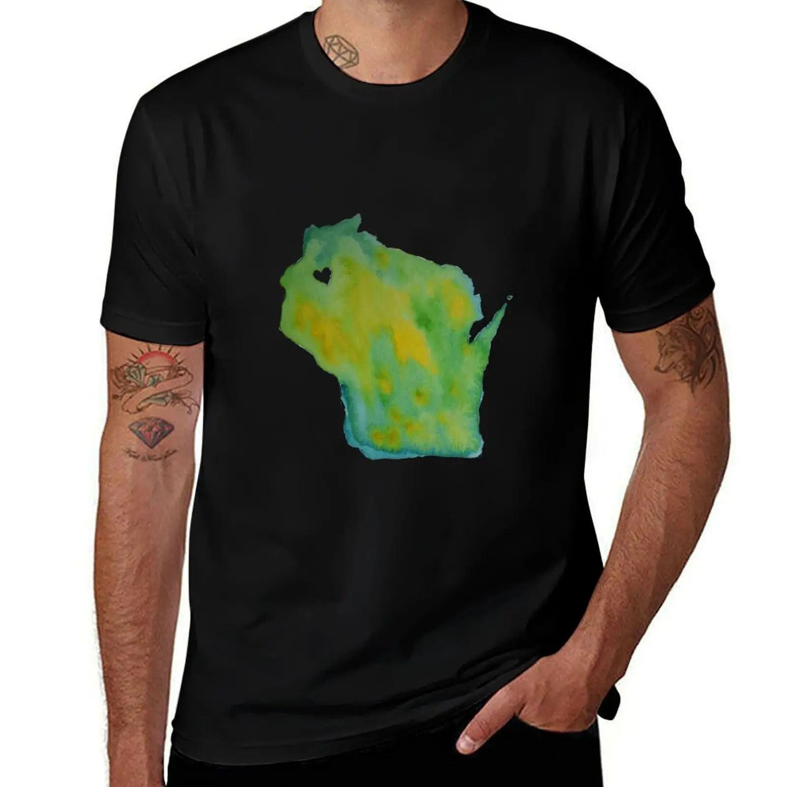 

Wisconsin Love T-Shirt t shirt men 100% cotton luxury brand anime tshirt man t shirt summer T-shirt