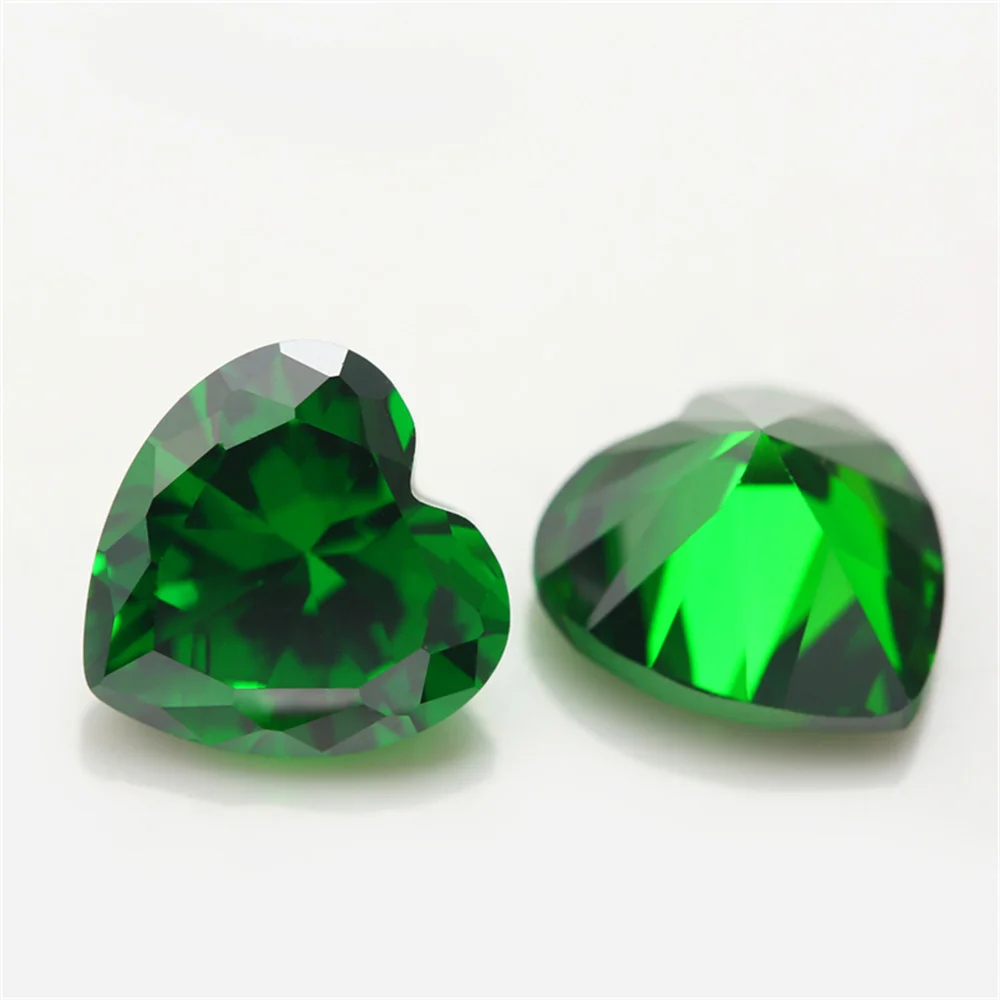 3x3~15x15mm Heart Shape White, Green,Aquamarine, Blue,Orange,Pink AAAAA Cubic Zirconia Loose cz beads for Jewelry