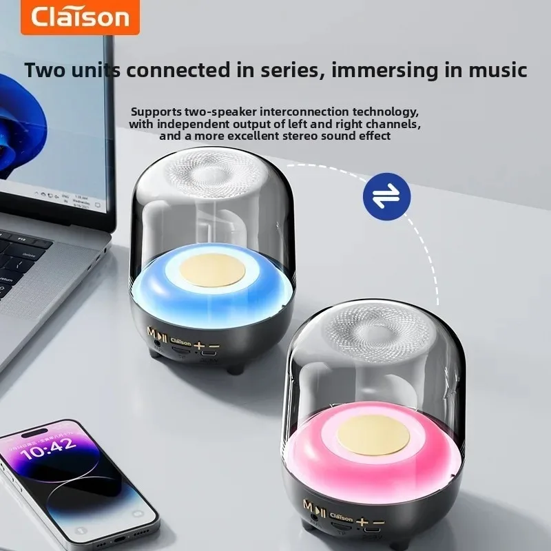 

MW Audio Portable Bluetooth Speaker TWS Transparent Sound Bass Boost Mini Haman Kadon Style