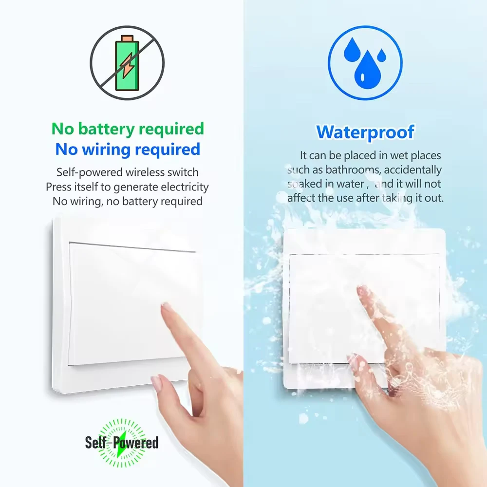 433MHz Wireless Universal Light Switch WaterProof and No Need Battery AC 110V 220V Mini Relay Receiver for LED Water Pump
