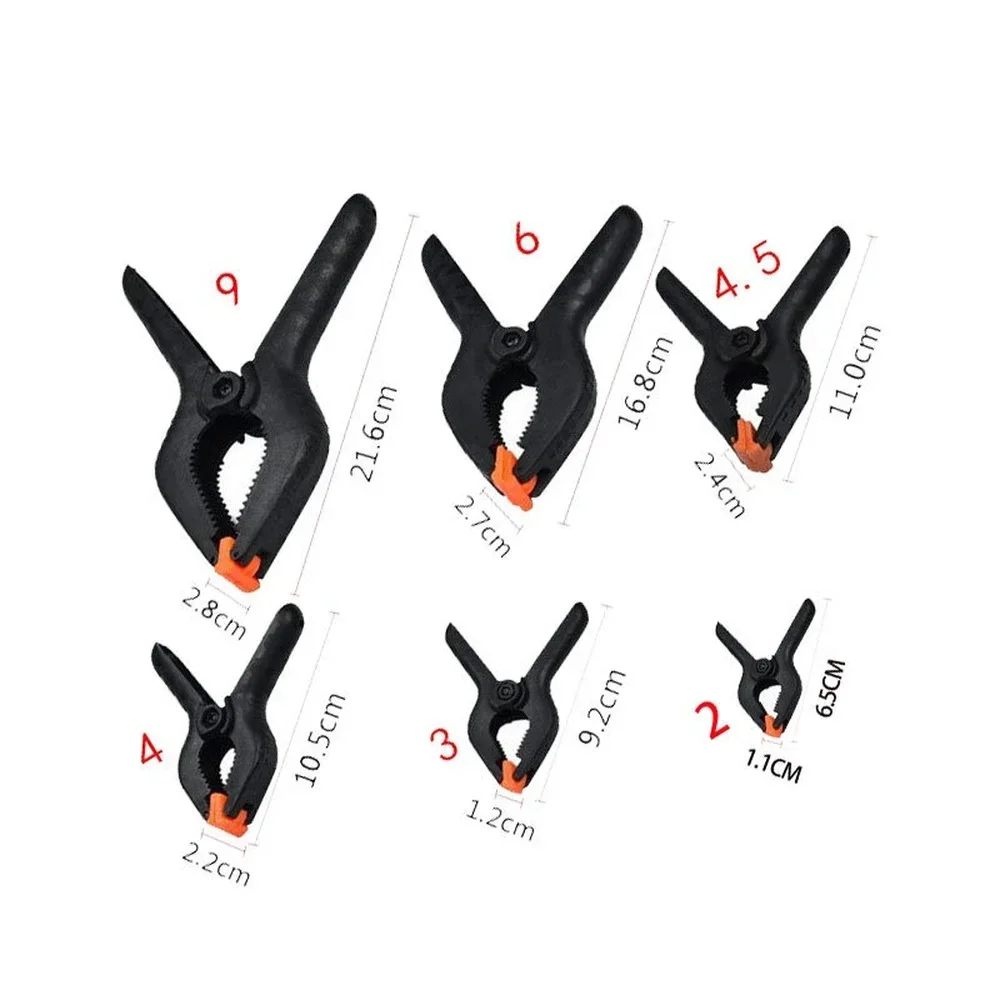 New Woodworking Spring Clamps 2/3/3.5/4/6 Inches DIY Tools Plastic Nylon Toggle Clamp for Woodwork Spring Clip Photo Studio