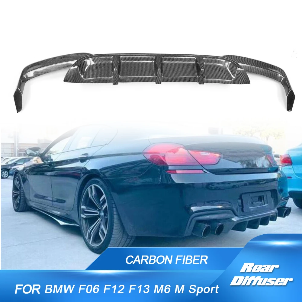 

Carbon Fiber / FRP Rear Lip Diffuser Spoiler for BMW 6 Series F06 F12 F13 M Sport 2012-2016 Fins Shark Style Car Bumper Guard