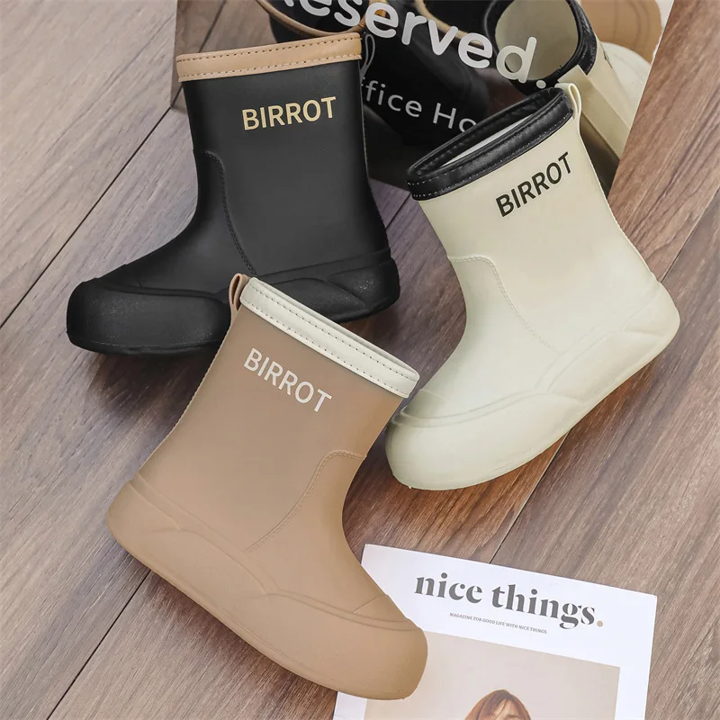 

Fashionable Outdoor Women's Mid-Calf Rain Boots Anti-Slip Wear-Resistant Kitchen Work Fishing Mountain Climbing Shoes