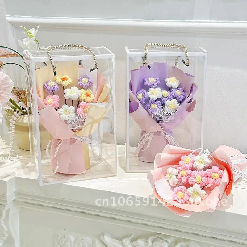 

Teacher's Day Handmade Puff Flower Puff Teacher's Day Gift Graduation Season Flower Puff Handmade Gift Flower with Lamp