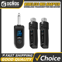 2.4GHz XLR Adapter System Wireless Microphone Transmitter Receiver System for Dynamic Microphone Guitar Audio Mixer PA System