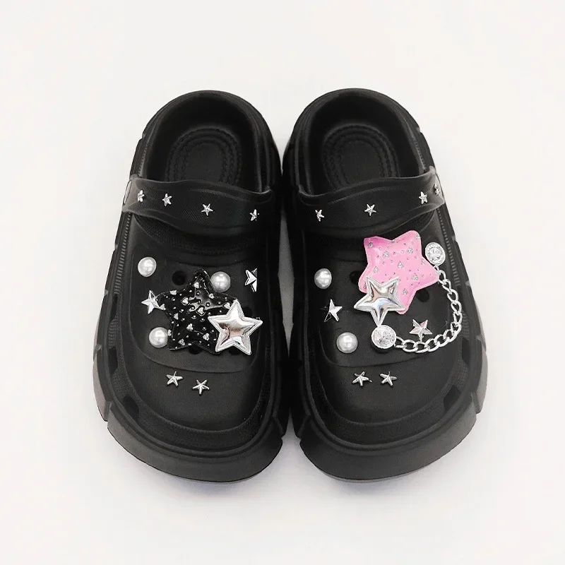 Zawieszka do butów DIY szpilki kreatywny Pentagram odpinana dekoracyjna klamra do otworów zestaw zawieszek do butów akcesoria dla dzieci dziewczyny prezent