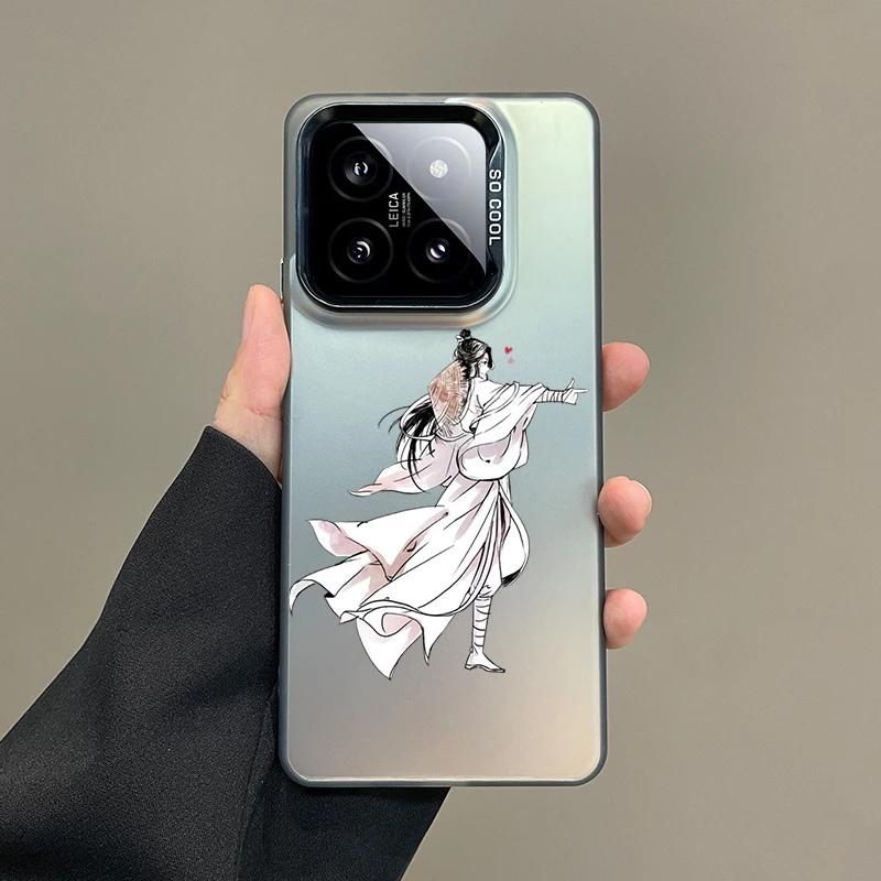 

Phone Case For Xiaomi Redmi Note 15 14 5G 13 12 10 11 Pro Plus 4G 15C 14C 13C 12C Silver IMD Cover Heaven Officials Blessing