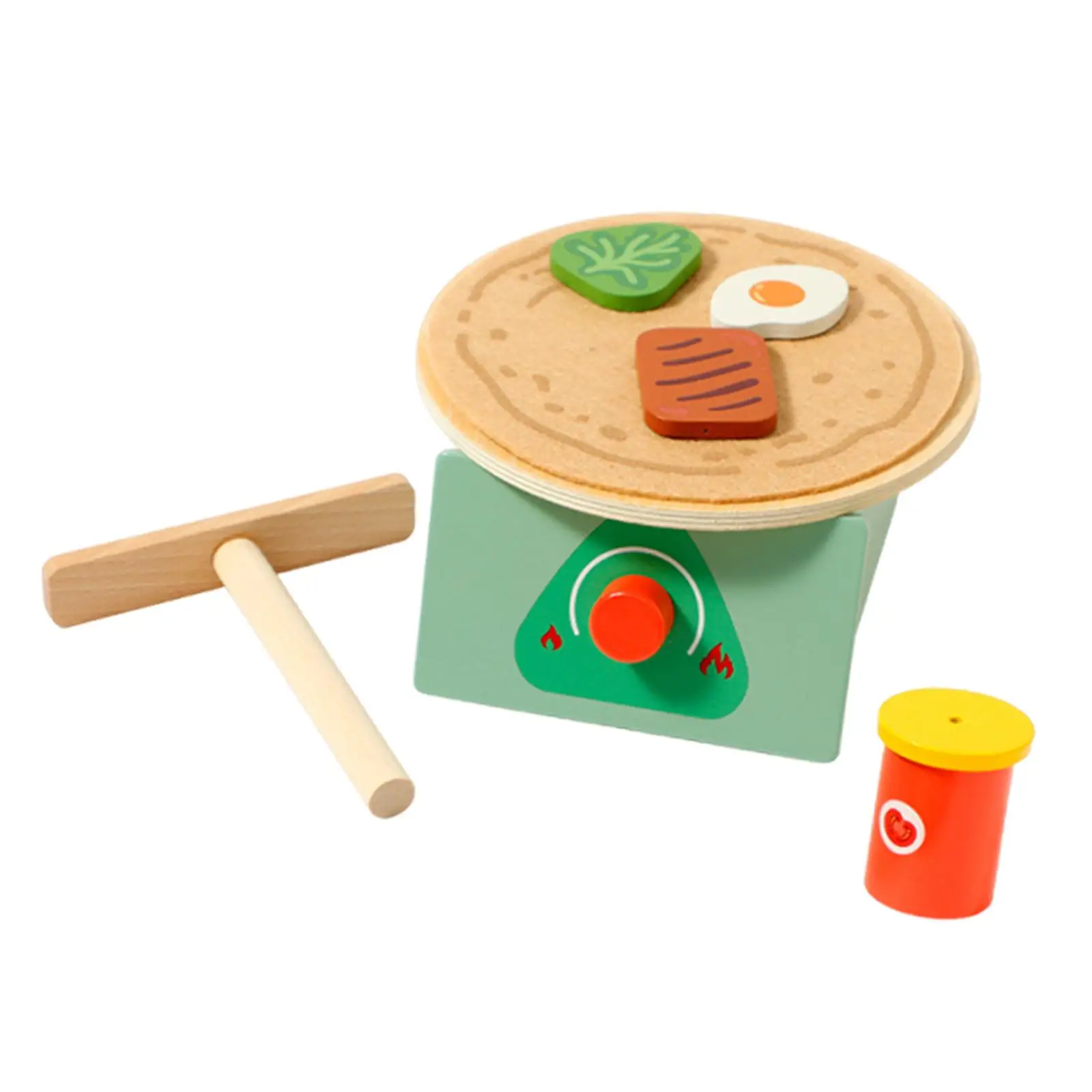 Houten pannenkoekspeelgoedsets Pannenkoekspeelset Leerspeelgoed Doe alsof keukenaccessoires voor jongens, kindercadeau