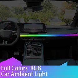 Universal For MG ZS MG4 mg5 mg hs mg4ev LED Car Ambient Light Dashboard  RGB Hidden Flowing Lamp 64 colors USB  1.1m