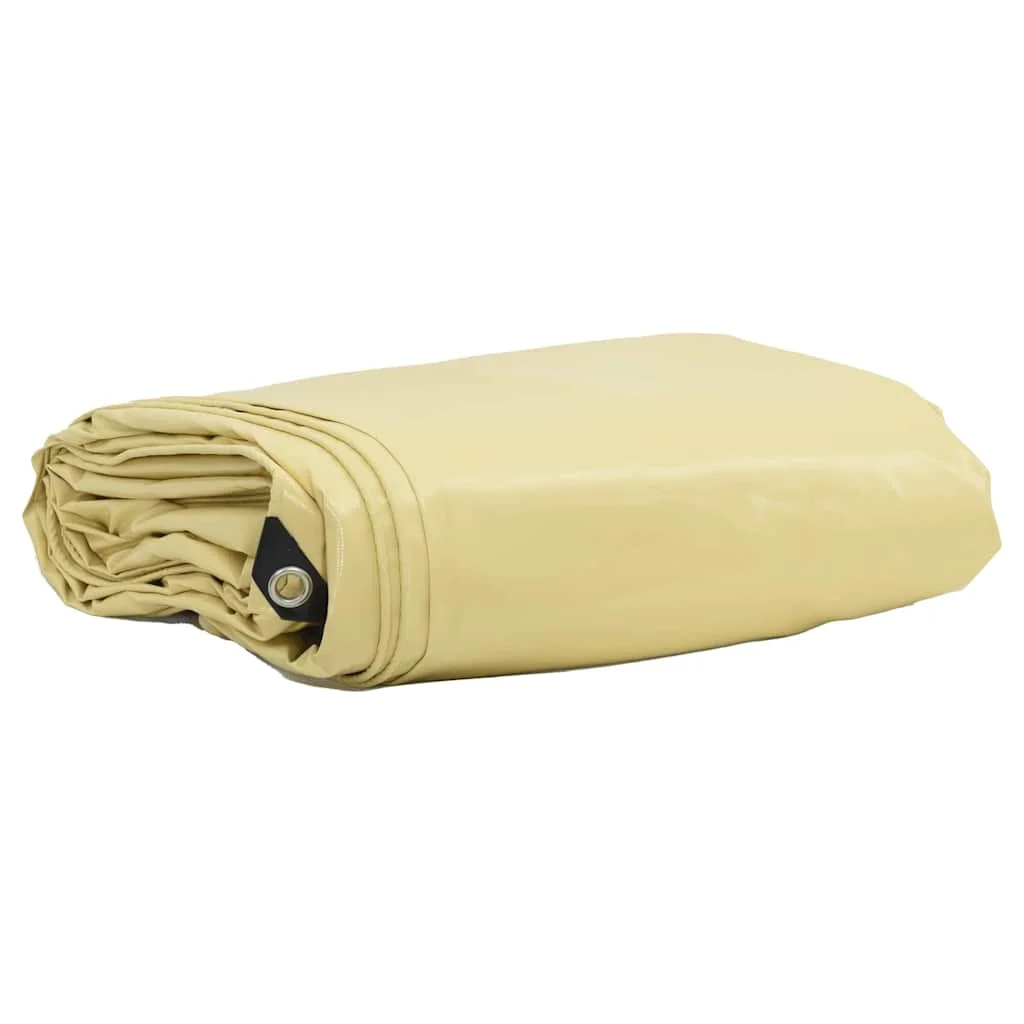 Bâche beige 650g/m2, toile recouverte de PVC 2x3m, plusieurs tailles 4m,6m,7m,8m,10m, bâche imperméable pour meubles de jardin et piscine extérieure