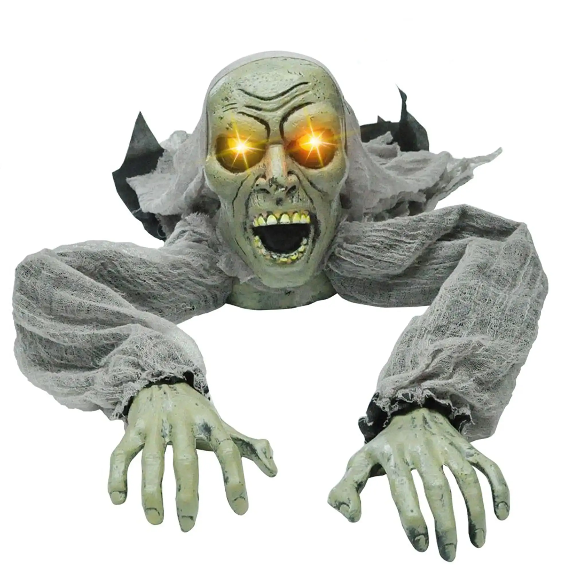 

Joyfy Zombie Halloween Groundbreaker Decorations Zombie with Sound and Flashing Eyes Outdoor Scary Halloween Yard Decorations