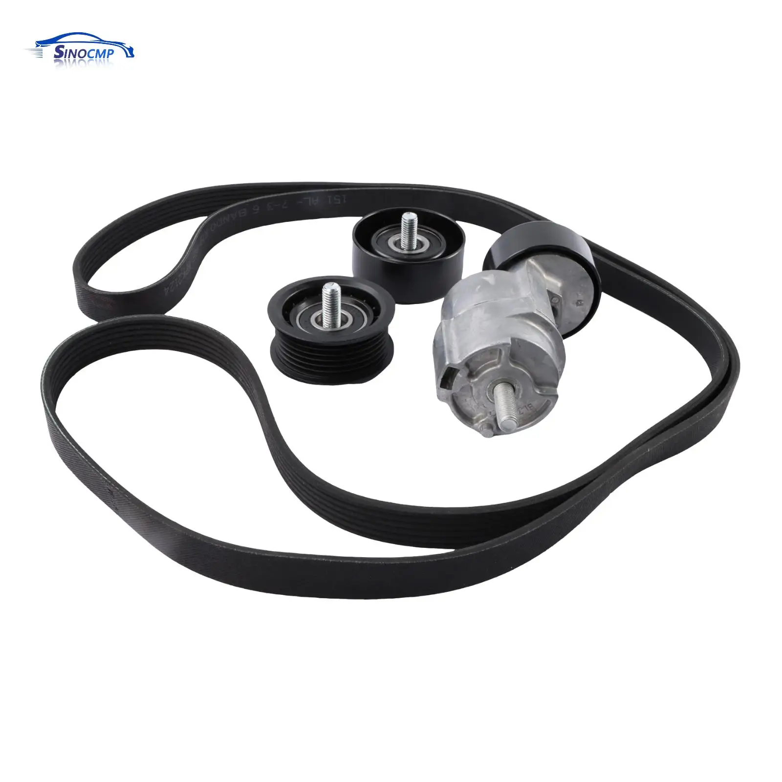 

1 Set Belt Tensioner & Idler Pulley V-Ribbed Belt Fit For 2010-2016 Hyundai Santa Kia 2.0L 2.4L 6PK2125 2528125000 252122G760