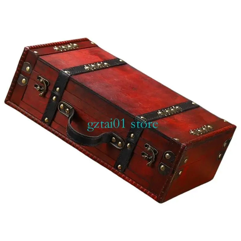 

L1EA Sturdy Storage Suitcases Portrable Accessory with Vintage Inspire Designs