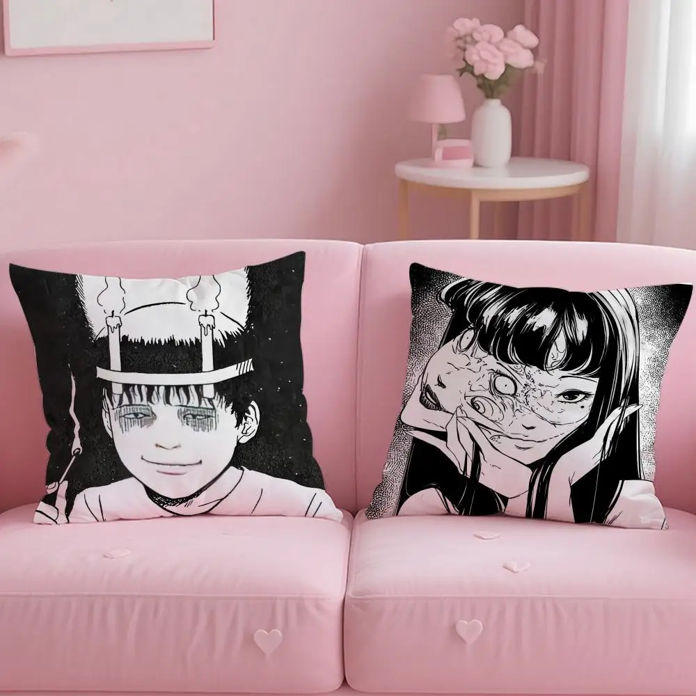 Classic Manga Artist Junji Ito Cushion Cover Soft & Easy-Wash Pillow Case – Versatile for Couch, Bed, Travel and Office