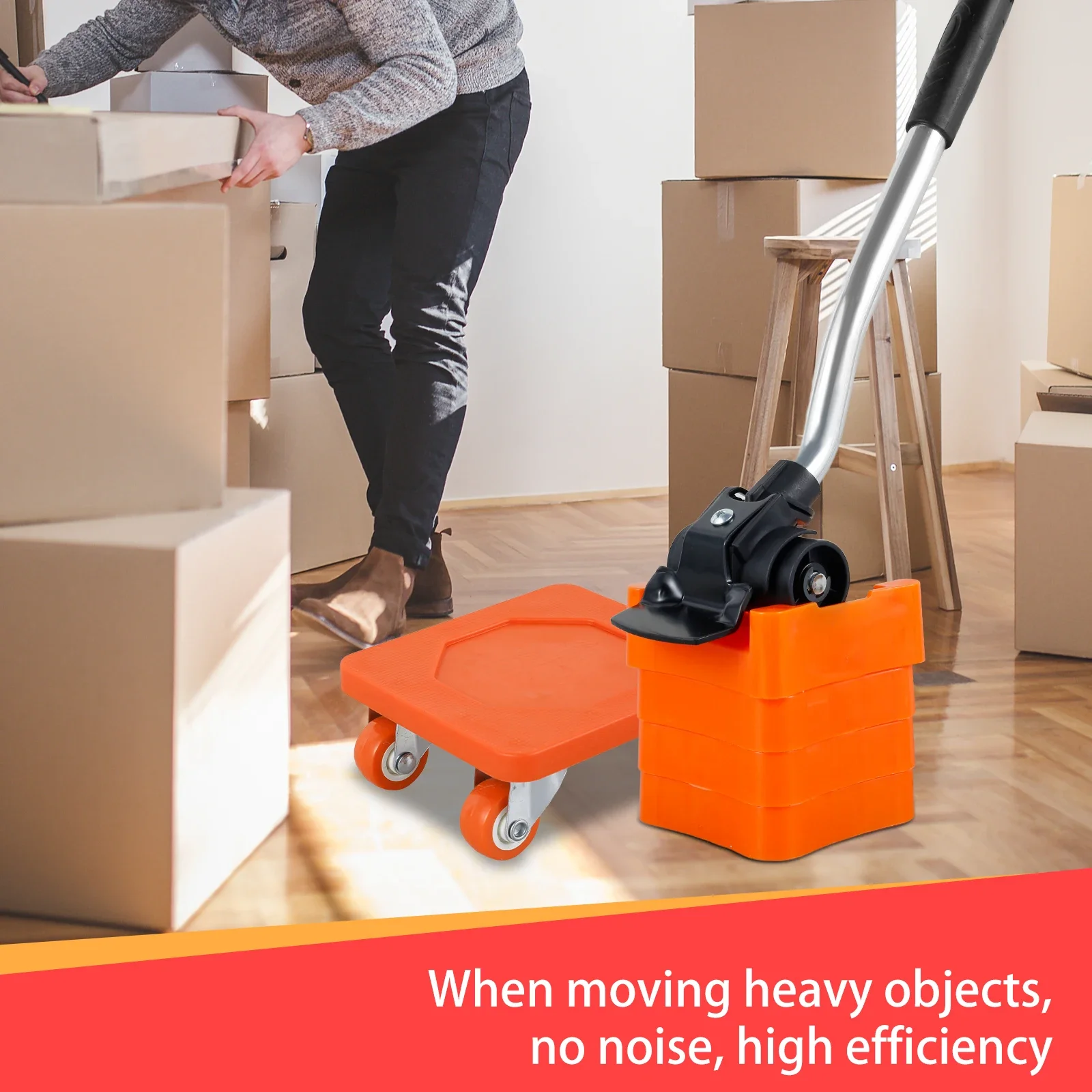 400KG Heavy Duty Furniture Lifter Transport Mover Sliders Furniture Roller 360° Rotating Wheel Labor-saving Furniture Hand Tools