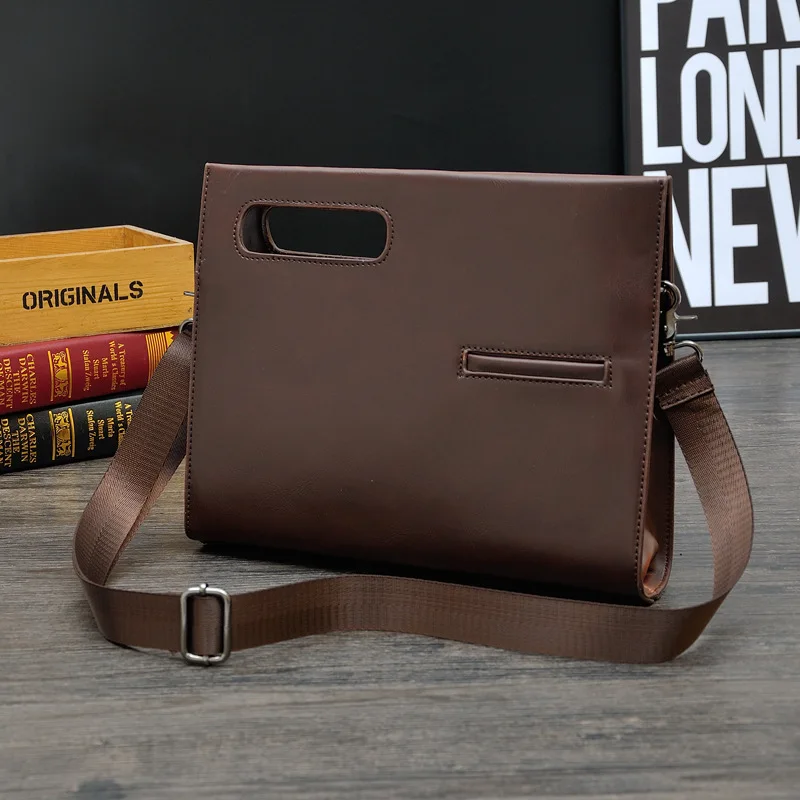 

New Trend Men's Briefcase Leather Male Handbag Large Capacity Shoulder Crossbody Bags Messenger Pack 가방 크로스백 남성 bandolera hombre