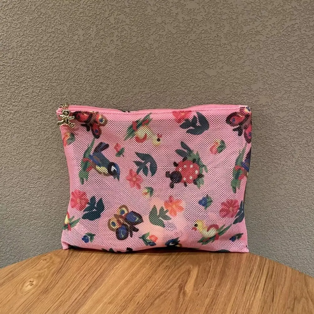 

New Japanese Style Makeup Storage Bag Large Capacity Vintage Travel Storage Bag Floral Waterproof Toiletry Bag