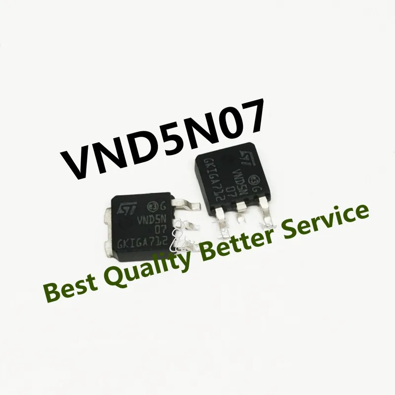 

10PCS/LOT VND5N07TR-E VND5N07TR VND5N07 TO-252 5A/70V intelligent switch circuit protection chip New In Stock