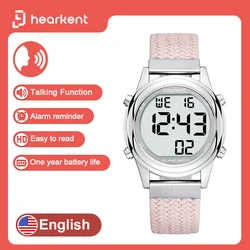 Hearkent Talking Watch Women Electronic Watches for the Blind LCD Large Numbers Visually Impaired or Senior Wristwatches Ladies
