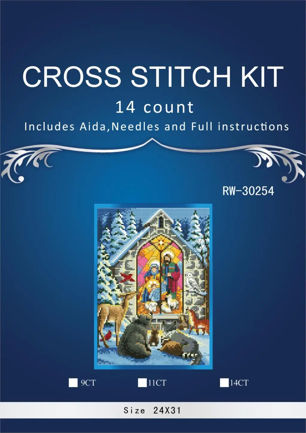 11/16/18/28 Needlework,DIY DMC 14CT Cross stitch,Set For Embroidery kits,Night sundown Counted Cross-Stitching Christmas man 2