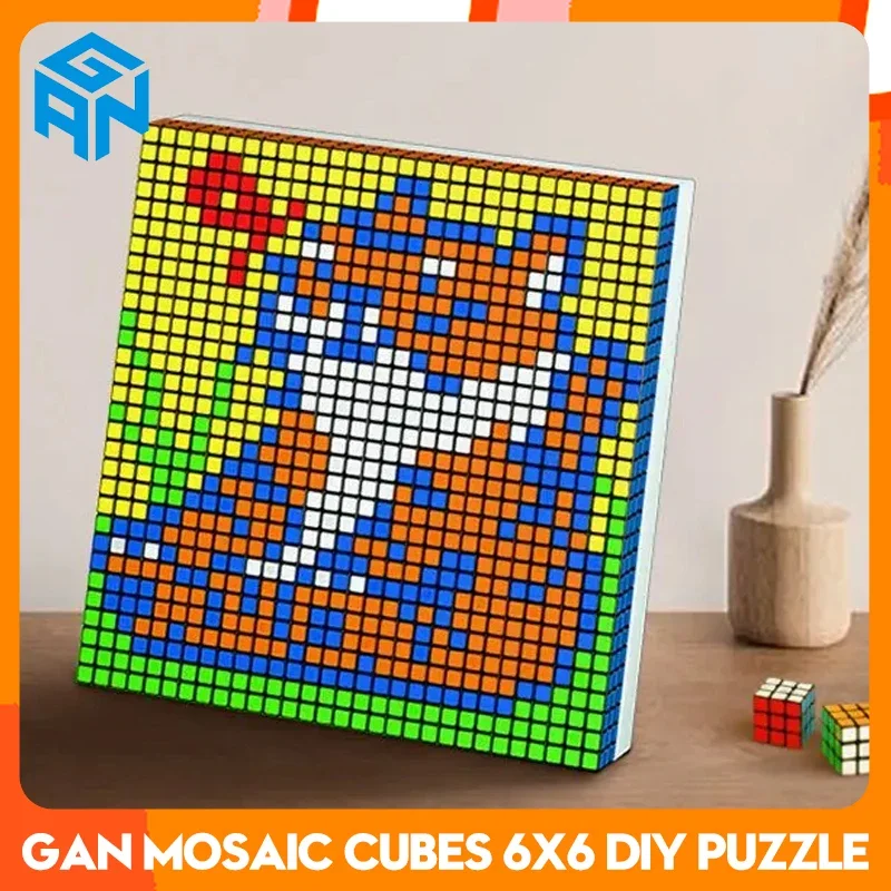 Gan 10x10 Mozaïek Kubussen 6x6 DIY Puzzel Magische Kubus Magnetische 10x10 Creatieve Kubus Mozaïek decoratieve Schilderijen Speelgoed voor Kinderen