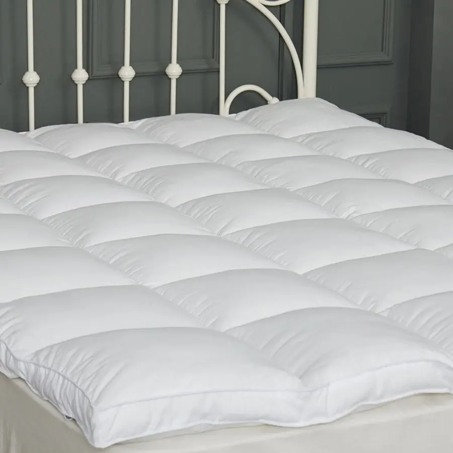 

Наматрасник Queen Size, 2 дюйма толщиной, с наполнителем из искусственного пуха, стеганый, мягкий и теплый, для всех сезонов