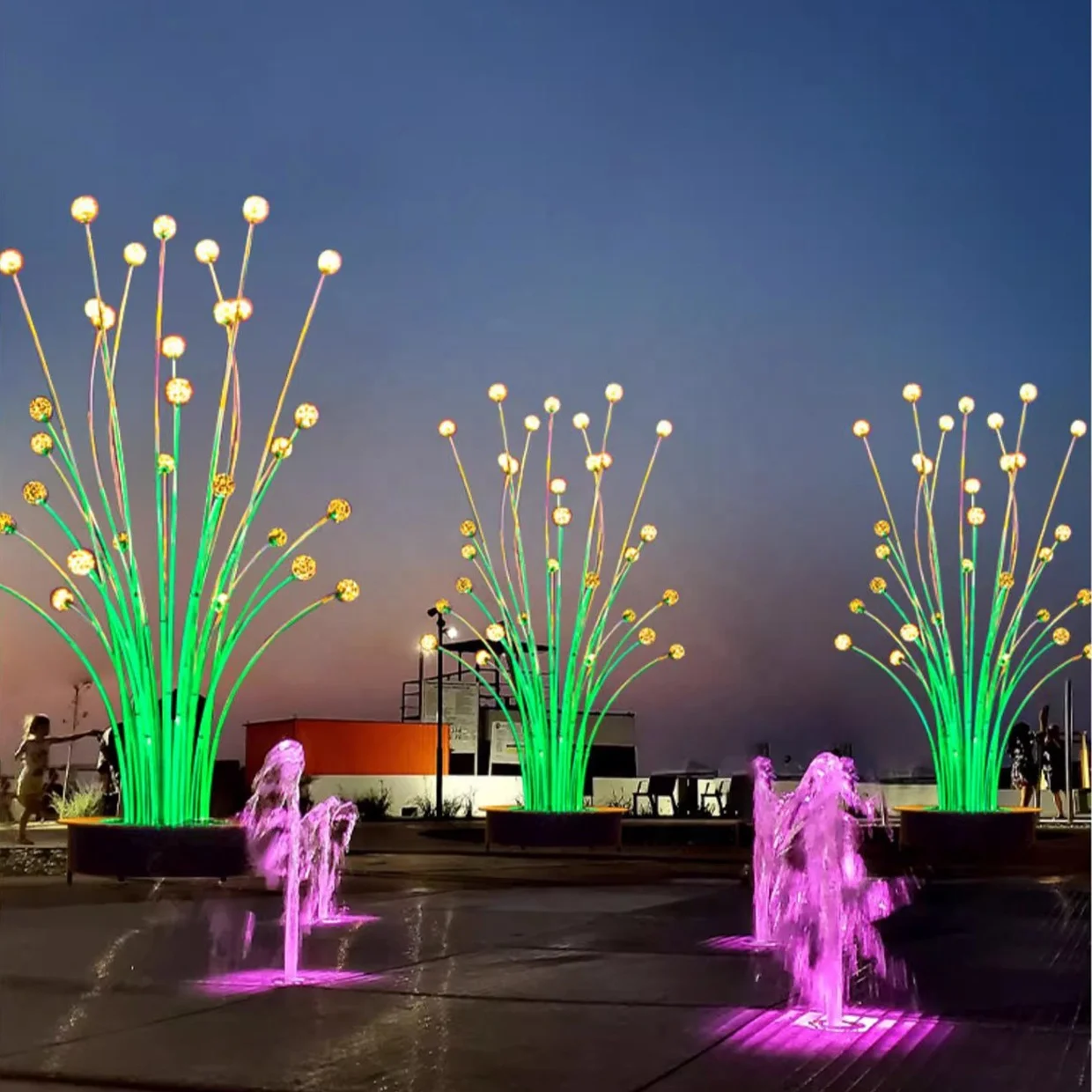 Multicolor LED Tree Lights and Luminous Ball Lamps Large Outdoor for Lawn Garden Landscape and Colorful Outdoor Lighting