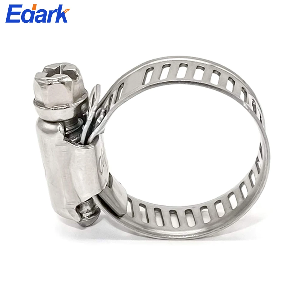 1PC 160mm-250mm Stainless Steel Drive Hose Clamp Fuel Tube Water Pipe Fastener Worm Size Fixed Clip Hoop Hose Clamp Spring Hoops