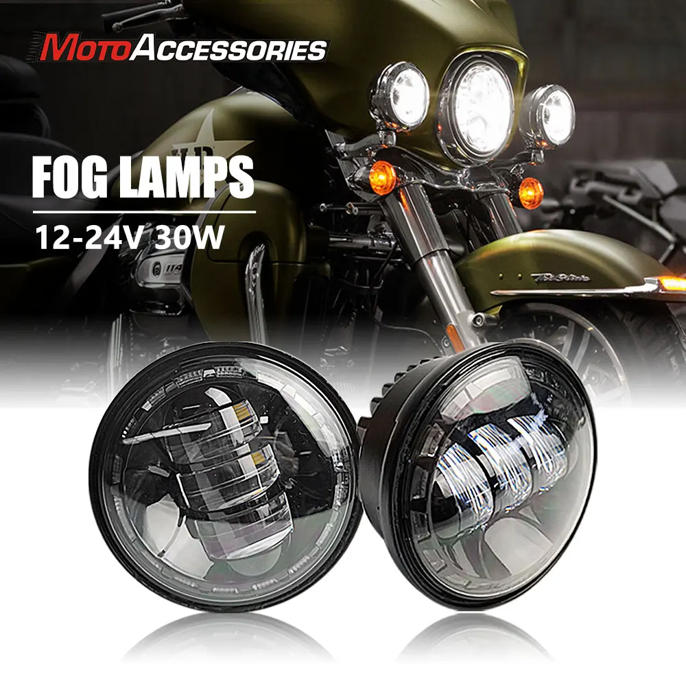 

Motorcycle Led Headlight Universal Lights For KTM BMW Honda Harley Yamaha Kawasaki Suzuki 12-24V 30W Motorcycles Fog Lamps LED