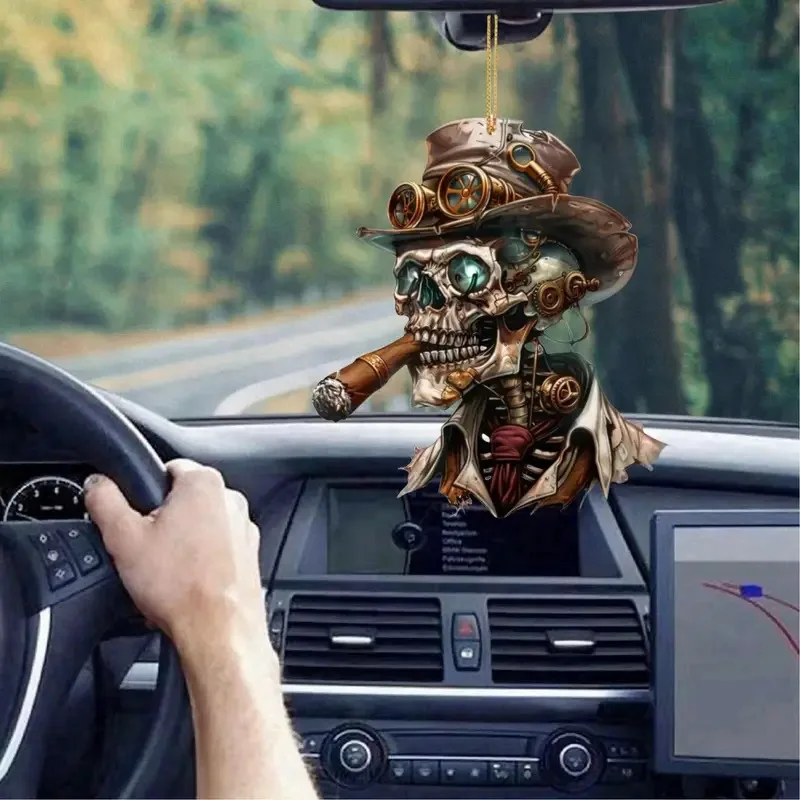 Halloween Acrílico Espelho Retrovisor Pingente, Adorns Interior do carro, Personalidade Plana, Acessórios decorativos, Criativo, Personalidade