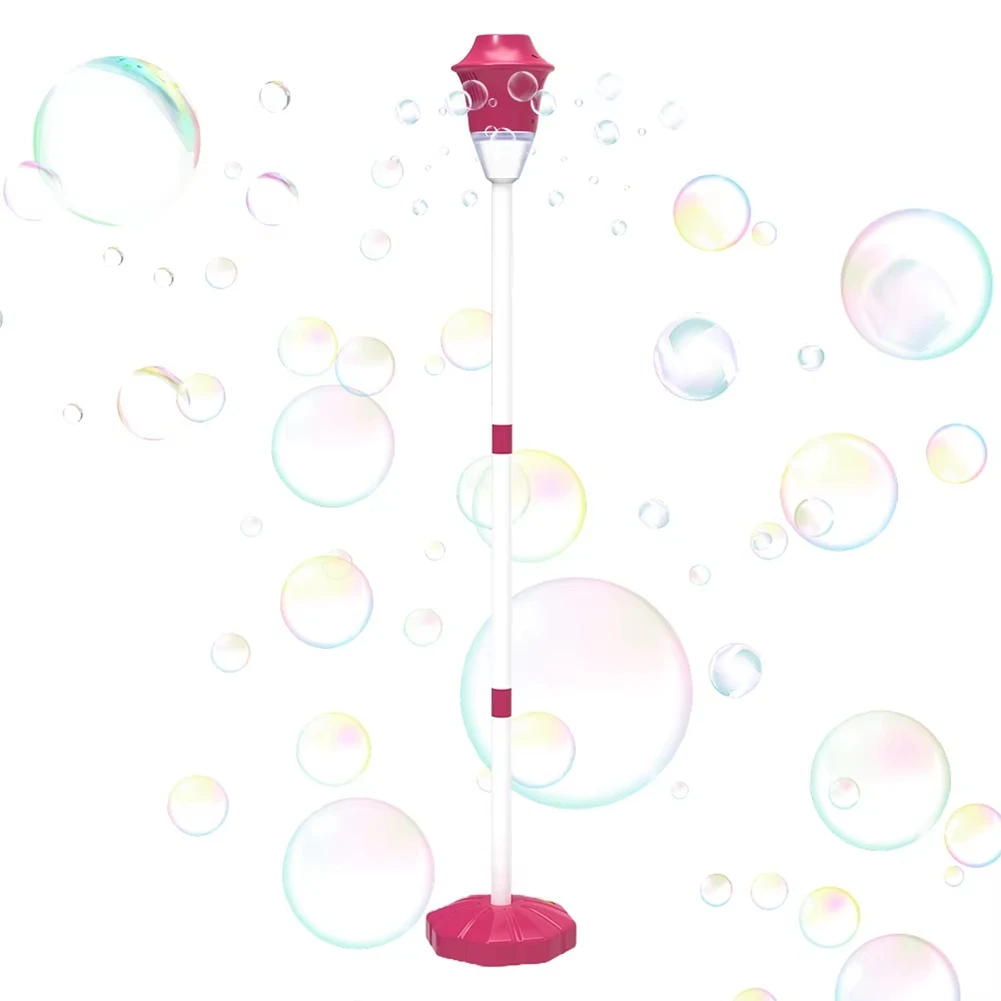 ODIES-사운드 라이트가 있는 자동 버블 머신 생일, 결혼식, 크리스마스 파티를 위한 수직 가로등 스타일 버블 메이커
