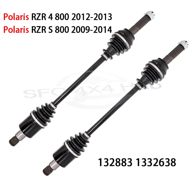 2PCS High quality Rear Half Drive Shaft CV Axle Assembly for RANGER 2012-2013 RZR 4 800 2009-2014 RZR S 800 1332883 1332638