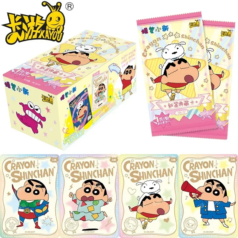 KAYOU Genuine Crayon Shin-chan Card New Sauce Yuanqi Pack DR Yuanqi Card Shinnosuke Nohara Anime Role Collectible Cards Toy Gift