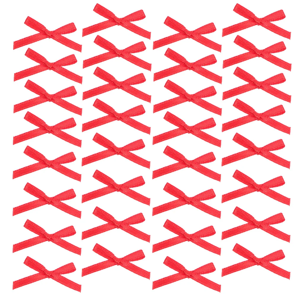 300Pcs Mini Small Red Bowknots Creative DIY Wrapping Gift Box Birthday Party Decorative Bows Small Red Bows Wedding Gift Box