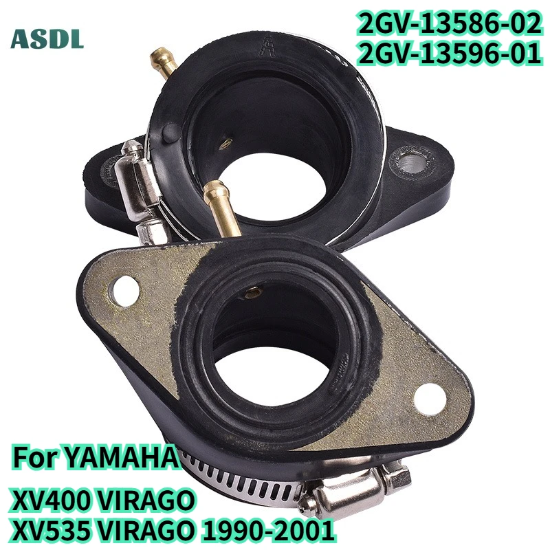 

Motorcycle Carburetor Air Inlet Intake Manifold Interface for Yamaha XV400 VIRAGO XV535 1990-2001 2GV-13586-02 2GV-13596-01