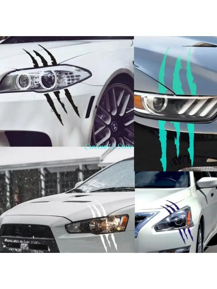 Y1UB Scratch Marks Auto Headlight Decal Car-Styling Auto Stickers Decor