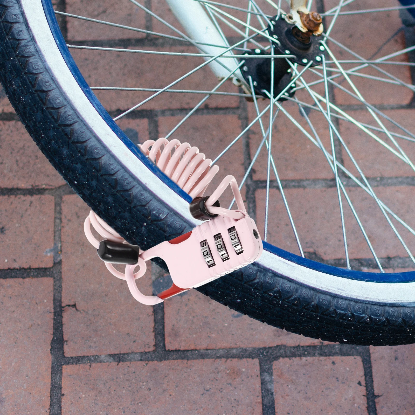

Universal Motorcycle Anti-Theft Bike Wheel Security Cable Combination Small Bicycle Luggage Zinc Alloy Portable Scooter