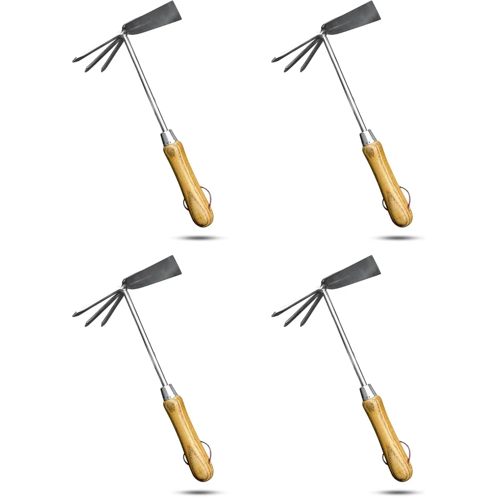 

Eco Hand Cultivator Hoe Tiller Tool Stainless Steel Ergonomic Handle Sustainable Gardening Gift Soil Loosening Weeding Tines